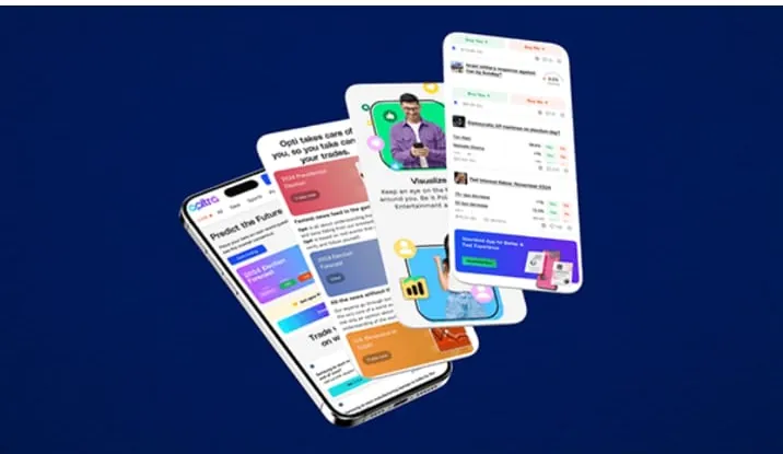 Opitra opinion trading app UI
